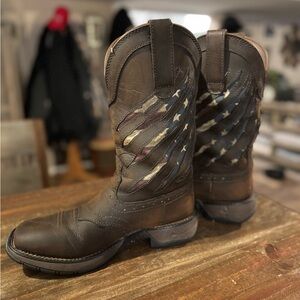 Cowgirl boots with American Flag Design